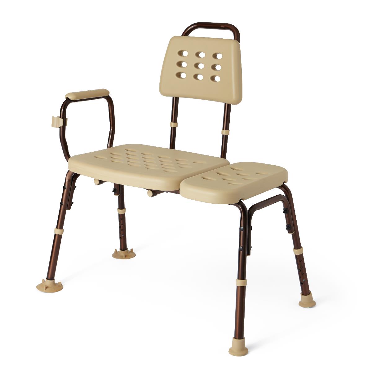 Shower Transfer Bench with Back and Microban Treatment 350lbs (1 Each)