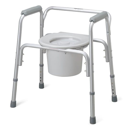 Aluminum Bedside Commode Alum Ht.adj 16-20 300cap (Case of 4)