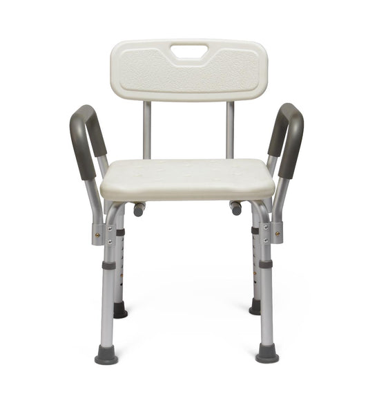 Knockdown Shower Chair with Arms 350lbs White (1 Each)