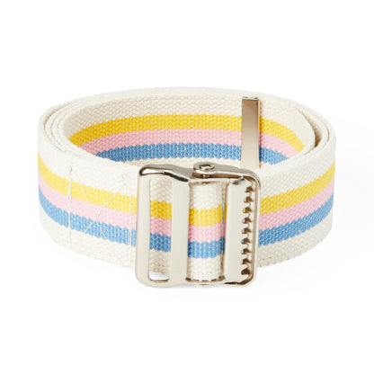 Washable Cotton Gait Belts Transfer Cttn 60" Metal Bckl Pastl
