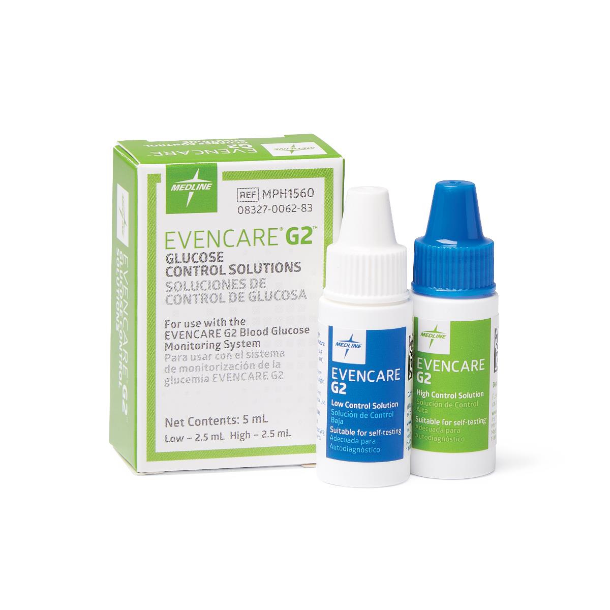 Evencare G2 Glucose Control Solutions Hi & Low 2.5 mL