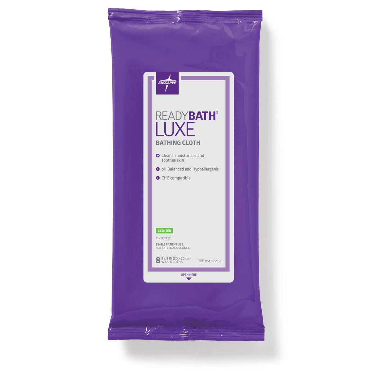 ReadyBath LUXE Total Body Cleansing Heavyweight Washcloths Scented 8/pack