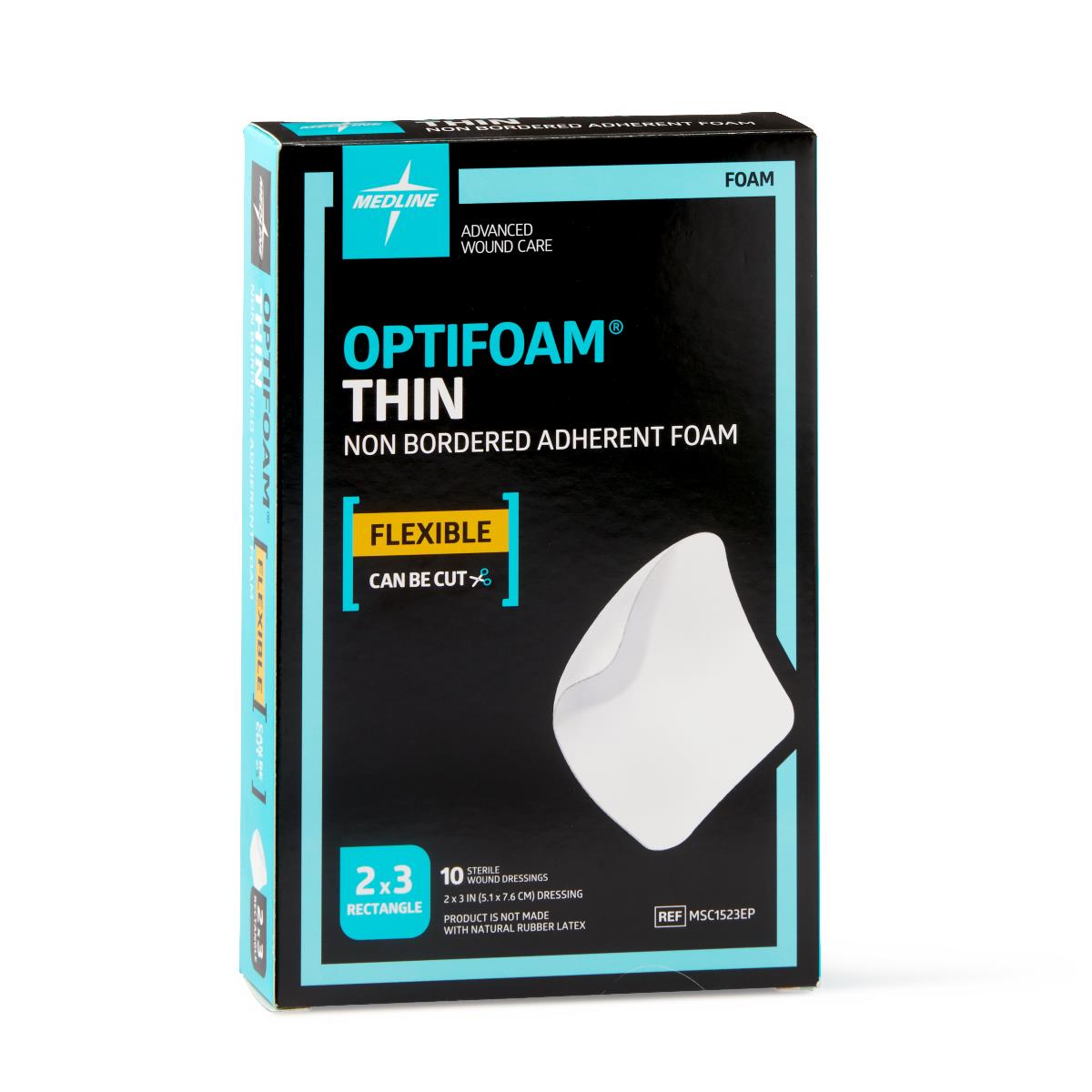 Optifoam Thin Adhesive Foam Dressings 2 x 3