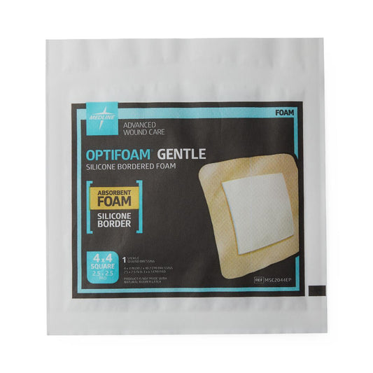 Optifoam Gentle Foam Dressings with Silicone Adhesive Border 4 x 4