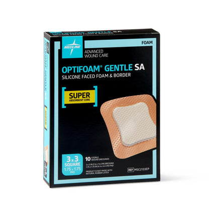 Optifoam Gentle SA Silicone-Faced Foam Dressings Bordered 3 x 3