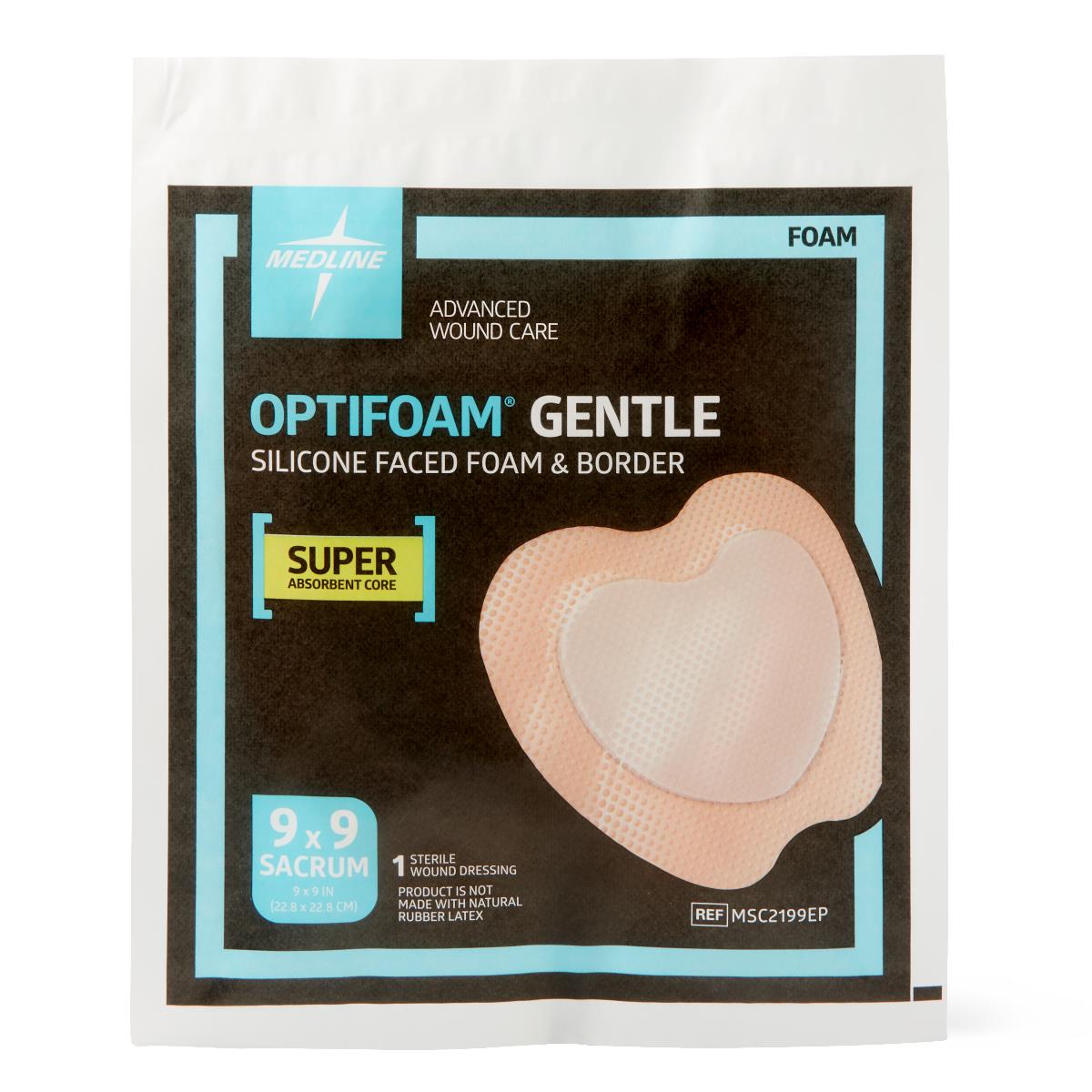 Optifoam Gentle SA Silicone-Faced Foam Dressings Sacrum 9 x 9