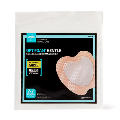 Optifoam Gentle LQ Silicone-Faced Foam Dressings Liquitrap Sacrum
