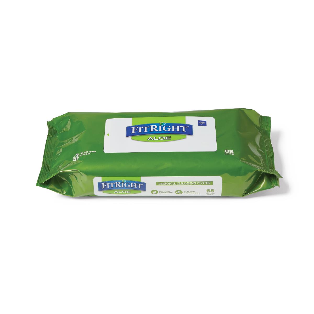 Fitright Aloe Personal Cleansing Wipes Wipe Wet Scented 8 x 10" 68/pack