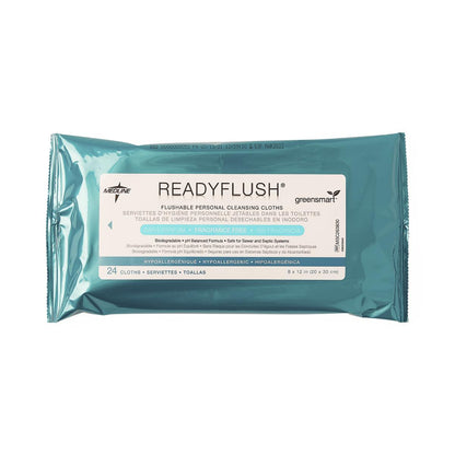 Readyflush Biodegradable Flushable Wipes Wipe Wet Frag Free 8 x 10" 24/pack