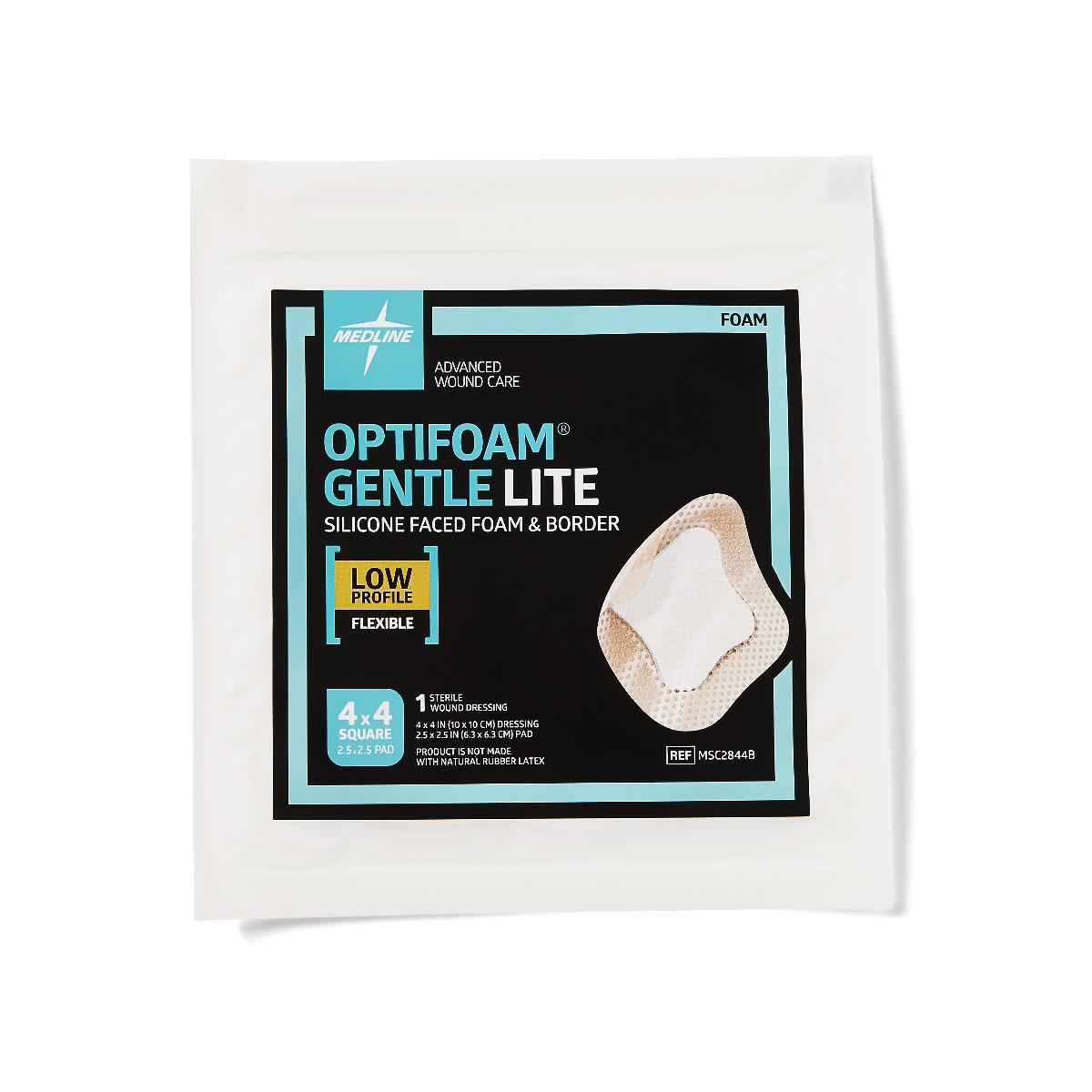 Optifoam Gentle Lite Foam Dressings Bordered 4 x 4