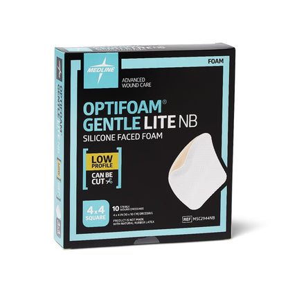 Optifoam Gentle Lite Foam Dressings Non-Bordered 4 x 4