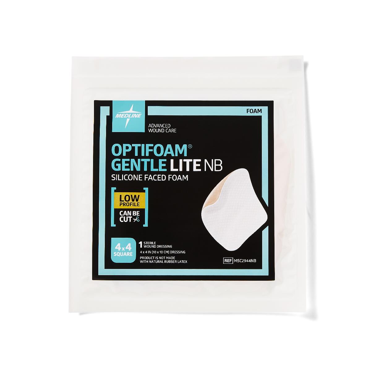 Optifoam Gentle Lite Foam Dressings Non-Bordered 4 x 4