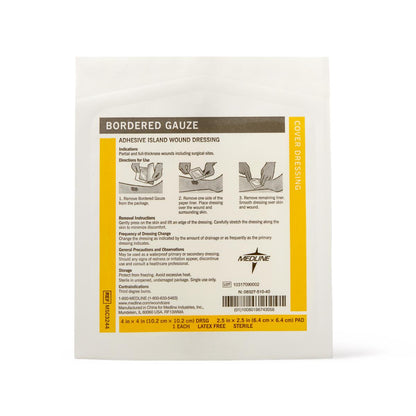 Bordered Gauze Adhesive Island Wound Dressings Sterile