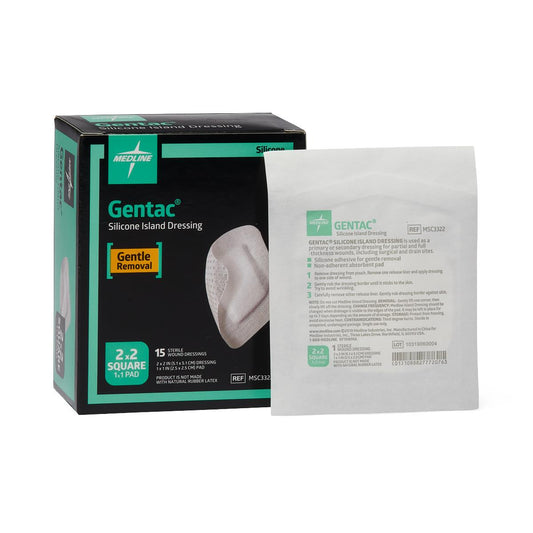 Gentac Silicone Island Dressings Bordered Gauze Pad Sterile