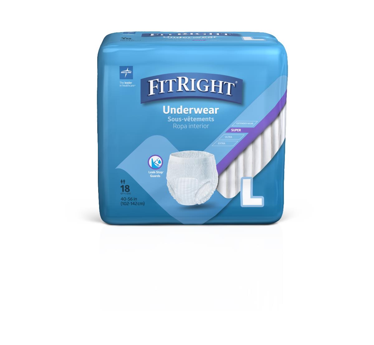 FitRight Protection Plus Super Absorbency Adult Incontinence Underwear Unisex