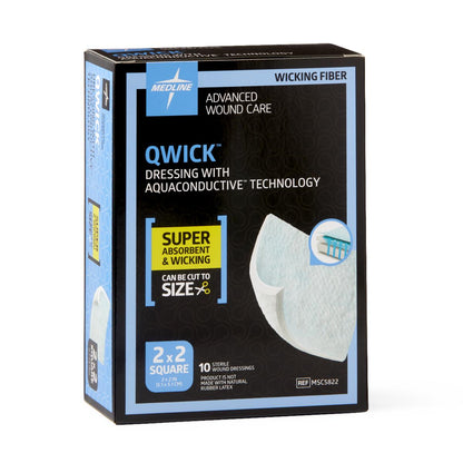 Qwick Nonadhesive Superabsorbent Wound Dressings 2 x 2