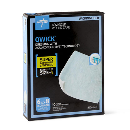 Qwick Nonadhesive Superabsorbent Wound Dressings 6.125" x 8"