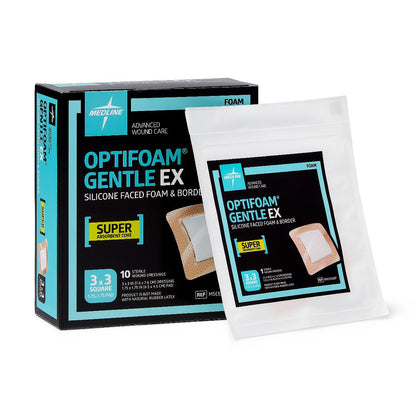 Optifoam Gentle E Extra Smallilicone-Faced Foam Dressings Ex Bordered 3 3