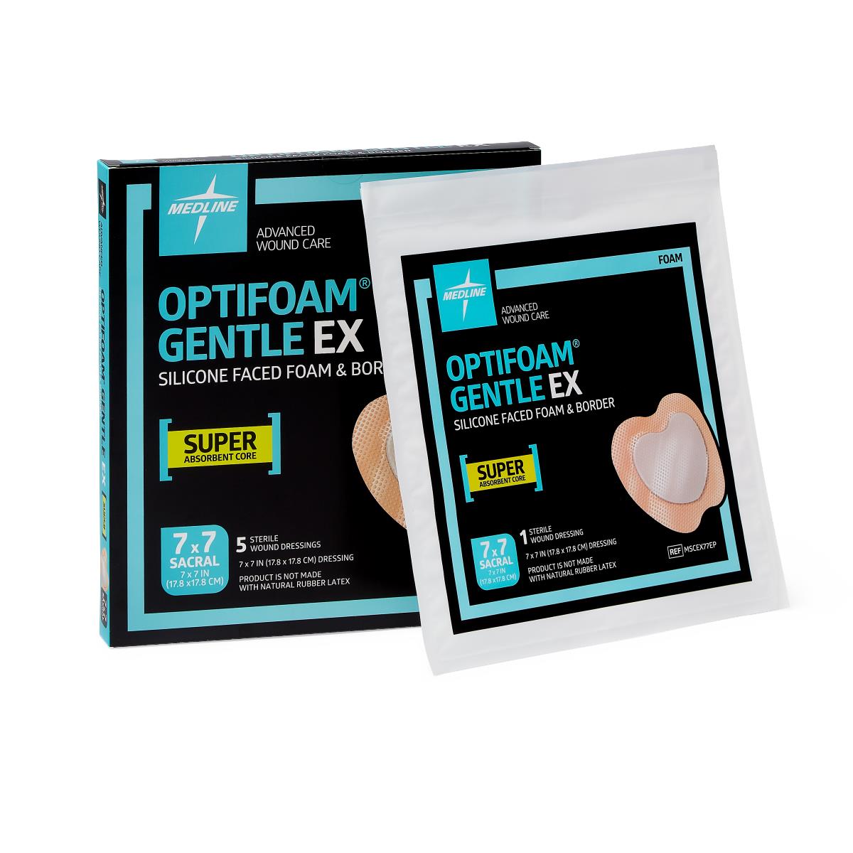 Optifoam Gentle E Extra Smallilicone-Faced Foam Dressings EExtra Smallacrum 7 7