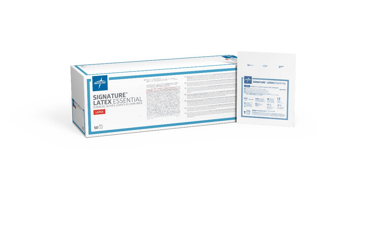 Signature Essential Surgical Gloves Latex Sterile Smooth