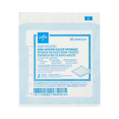 Standard Sterile Nonwoven Gauze Sponges Avant 2" x 2" 4ply 2