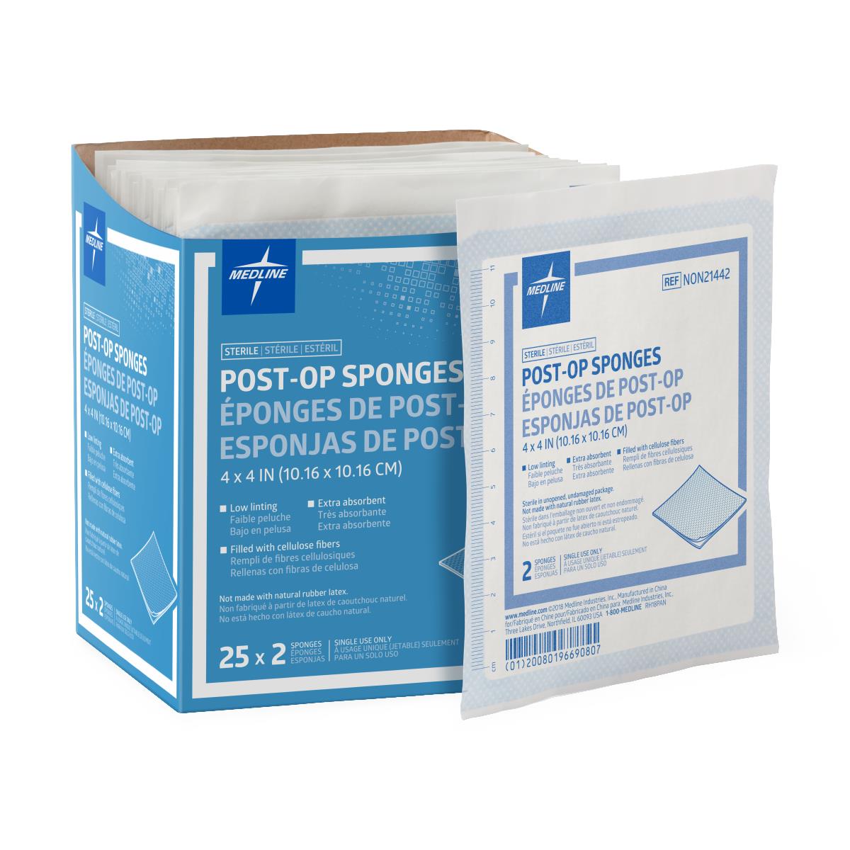 Post-Op Sterile Gauze Sponges 4 x 4 2/pack