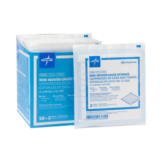 Standard Sterile Nonwoven Gauze Sponges 4" x 4" 4ply