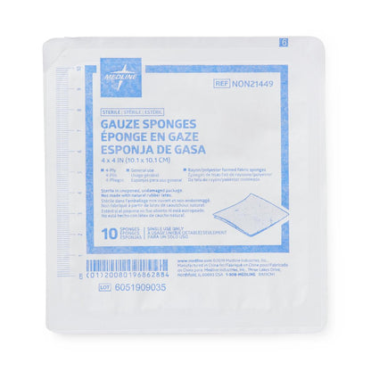 Standard Sterile Nonwoven Gauze Sponges Avant 4" x 4" 4ply 10/tr