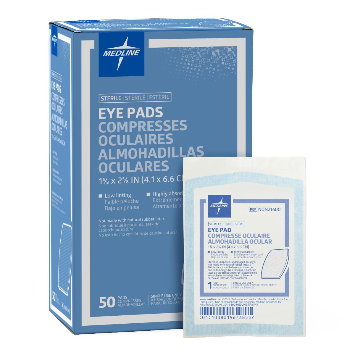 Sterile Eye Pads 1-5/8 x 2 5/8 1/pack