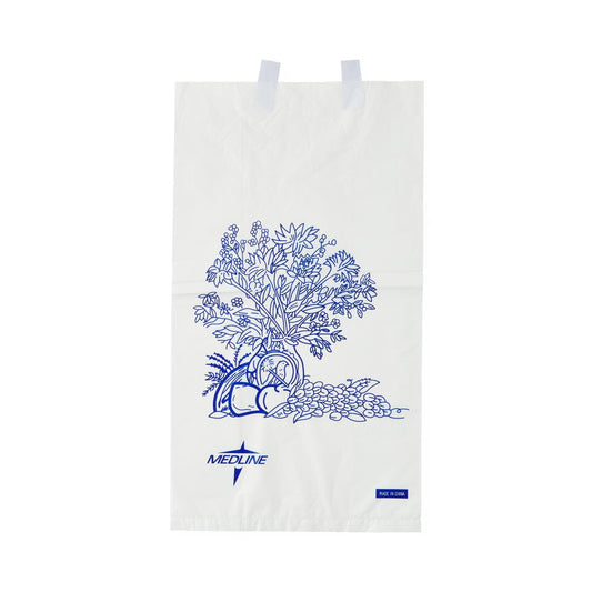 Disposable Plastic Bedside Bags White 6.5 x 3.5 11.8