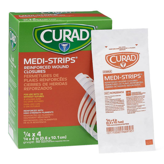 Curad Medi-Strip Reinforced Wound Closures Strip Closure 1/4 x 4