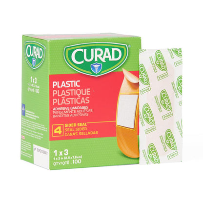 Curad Plastic Adhesive Bandages 1" x 3" 100ct
