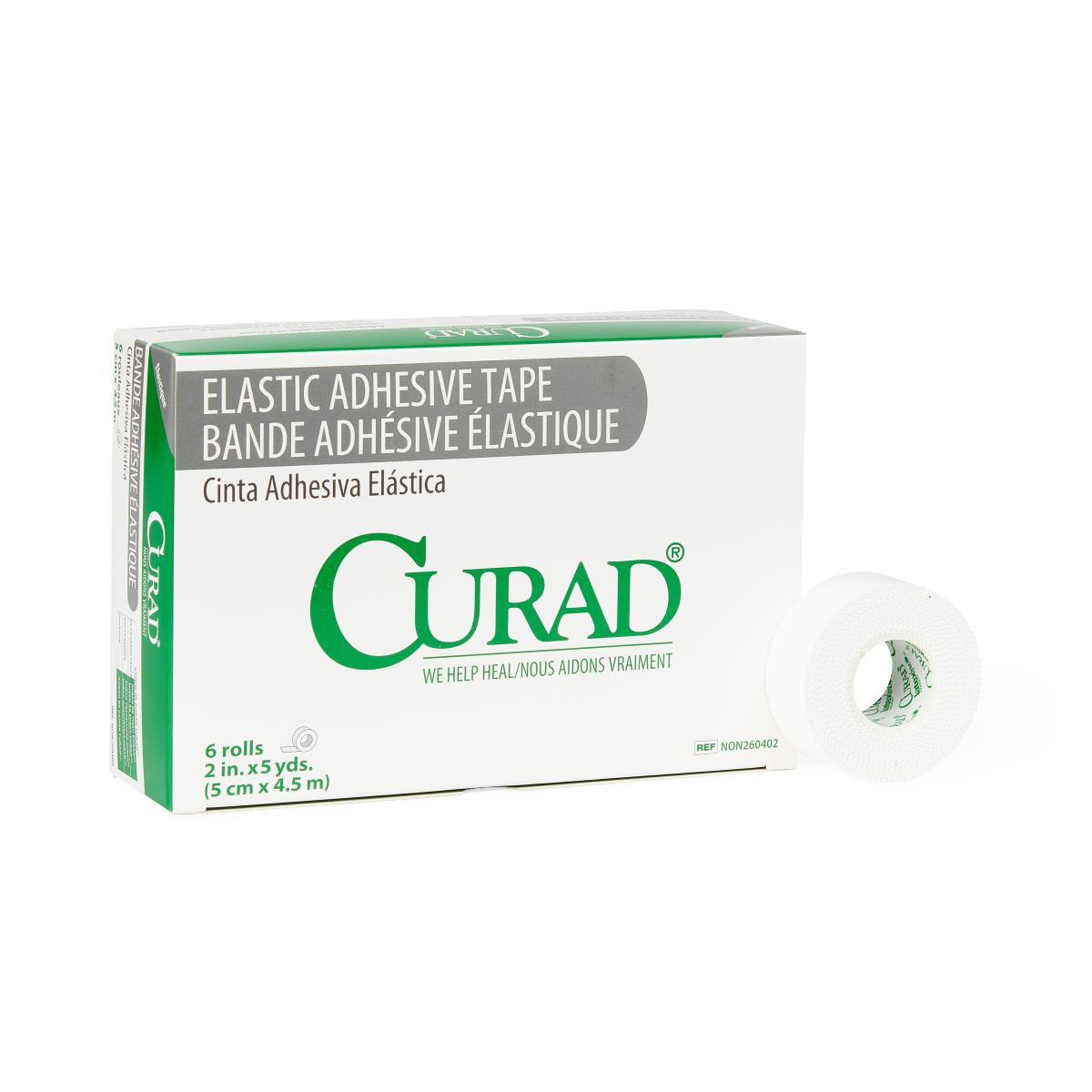Curad Elastic Adhesive Bandages Tape 2" x 5yd