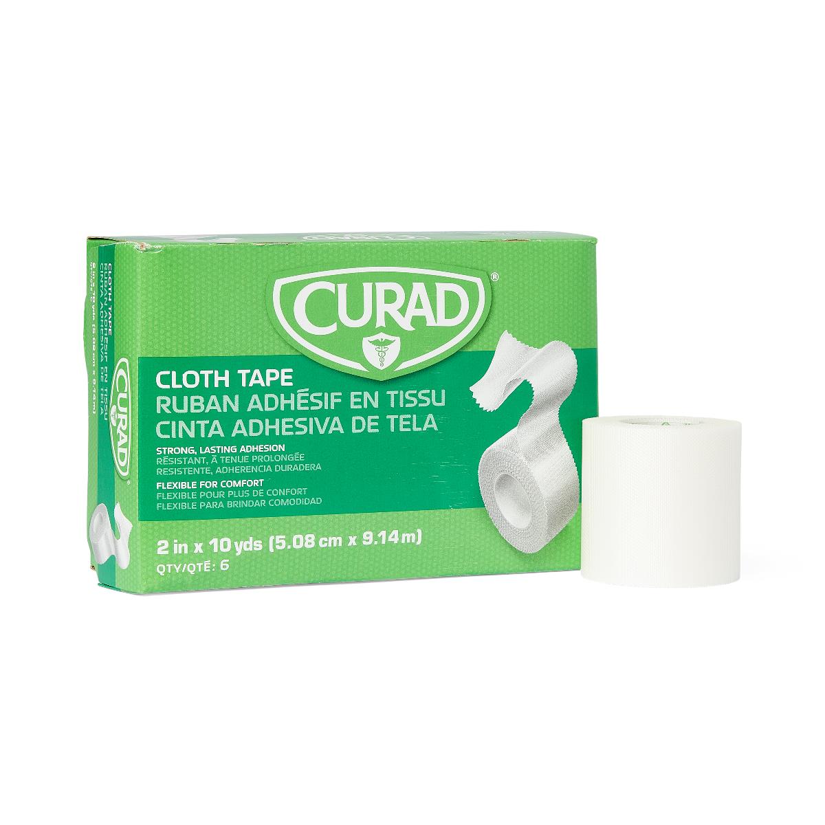 Curad Silk Adhesive Tape Cloth/silk 2" x 10yd 1roll