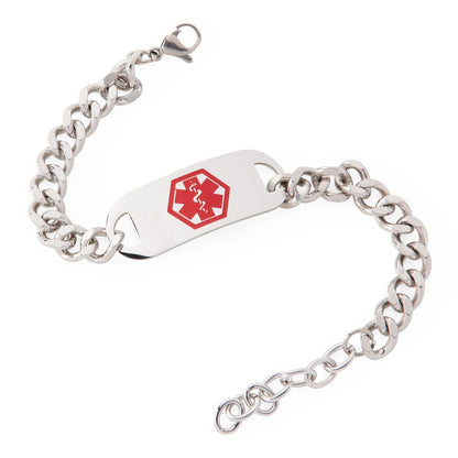 Stainless Steel Medical Alert Bracelets Seizure Disorder 7.5"