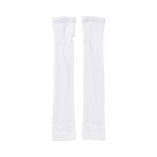 Protective Arm Sleeves with Thumb Loop Universal Fit 18" White 1 Pair (2ct) (1 Pair)
