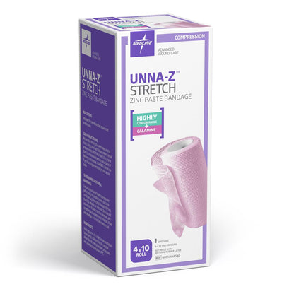 Unna-Z Stretch Zinc Oxide Compression Bandages 4 x 10yd with  Zinccal