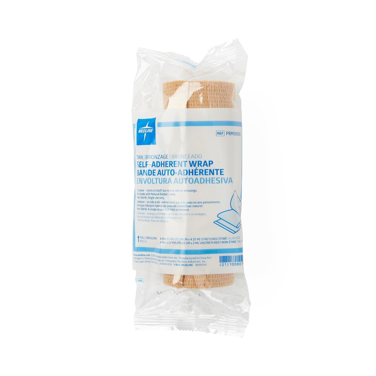 Nonsterile Self-Adherent Wrap Bandage Cohesive Tan