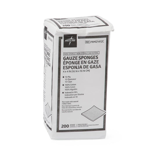 Cotton Woven Gauze Sponges 12-Ply Non-Sterile