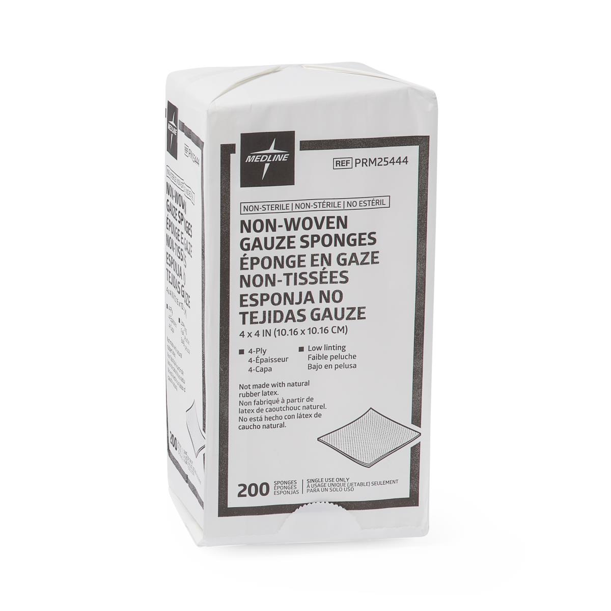 Nonsterile Nonwoven Gauze Sponges Nw 4" x 4" 4ply 2000/cs