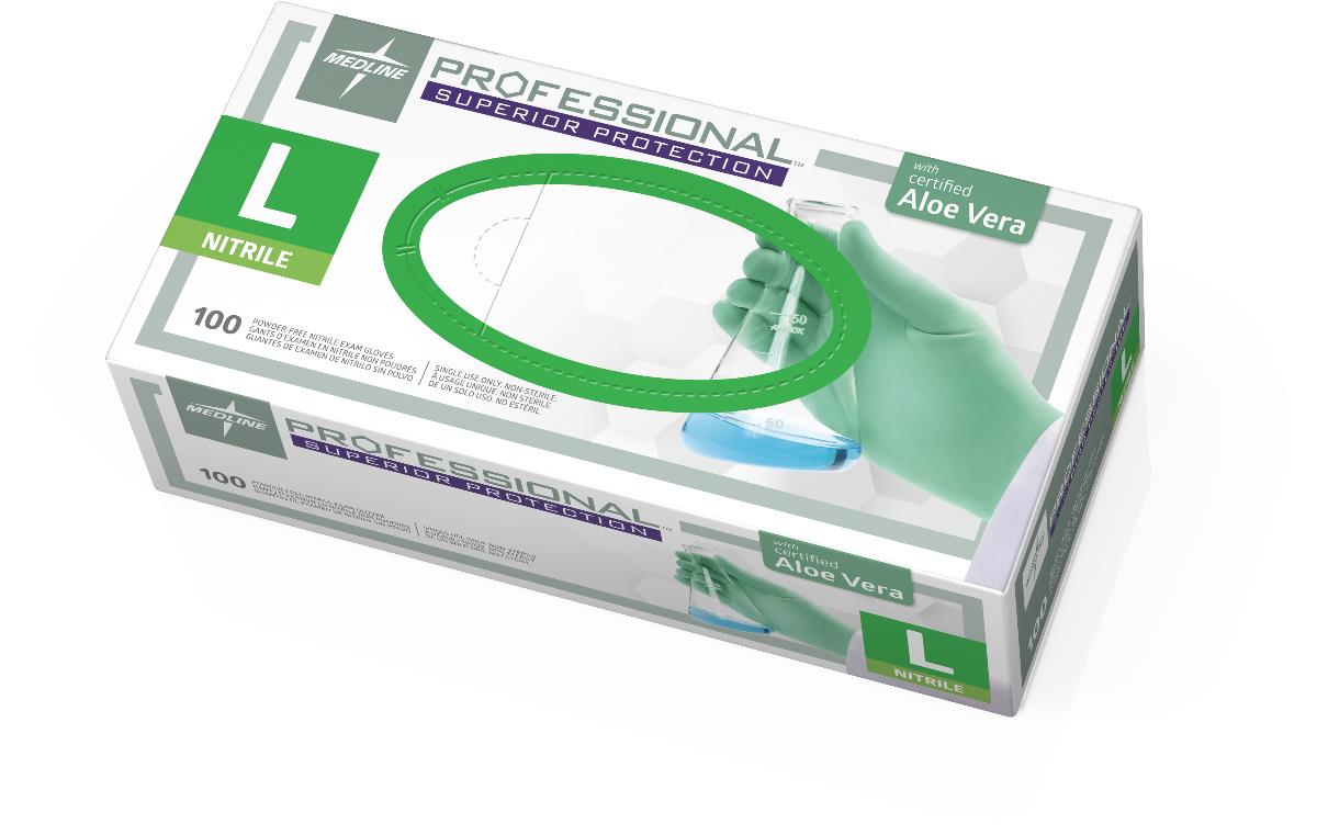 Professional Nitrile Exam Gloves with Aloe 100ct