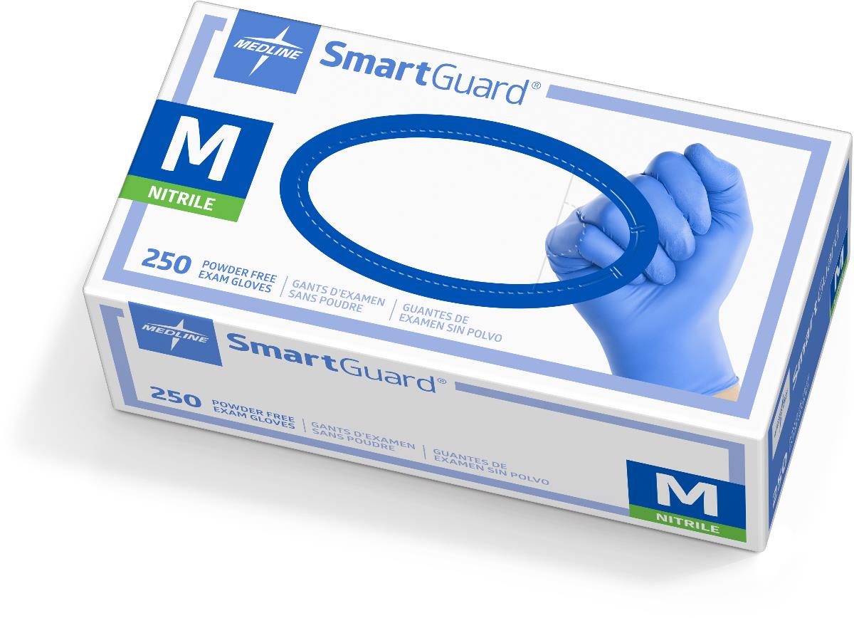 SmartGuard Nitrile Exam Gloves Textured Fingertips