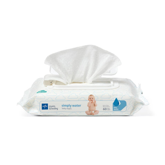 Simply Water Wet Wipes Wipe Baby Frag Free 6.5 x 7.1" 60/pack (Case of 12)