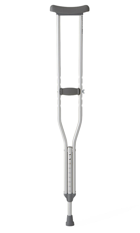 Standard Steel Push-Button Crutches Tall Adult 350lb Weight Cap