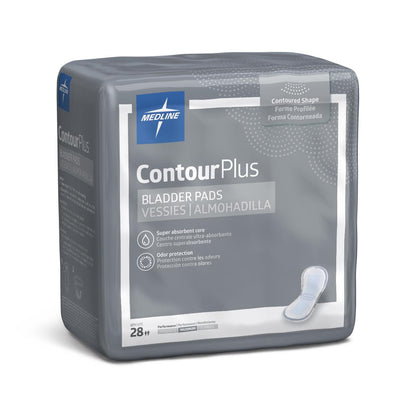 ContourPlus Bladder Control Pads for Incontinence Unisex 5.5 IN x 10.5 IN 28ct