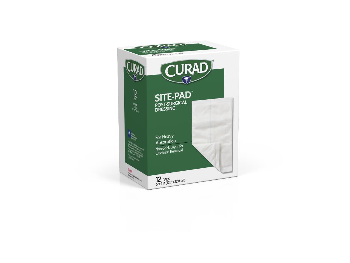 Curad Sterile Site-Pad Surgical Dressings Pad Abdominal 5" x 9" (Case of 12)