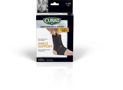 Curad Performance Series Neoprene Open Heel Ankle Supports L/ Extra Smallr