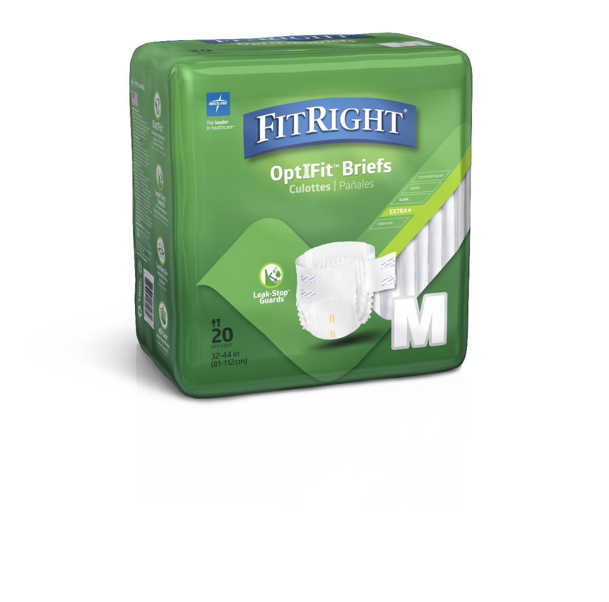 Fitright Plus Incontinence Briefs Clothlike Fitplus Medium 32-44