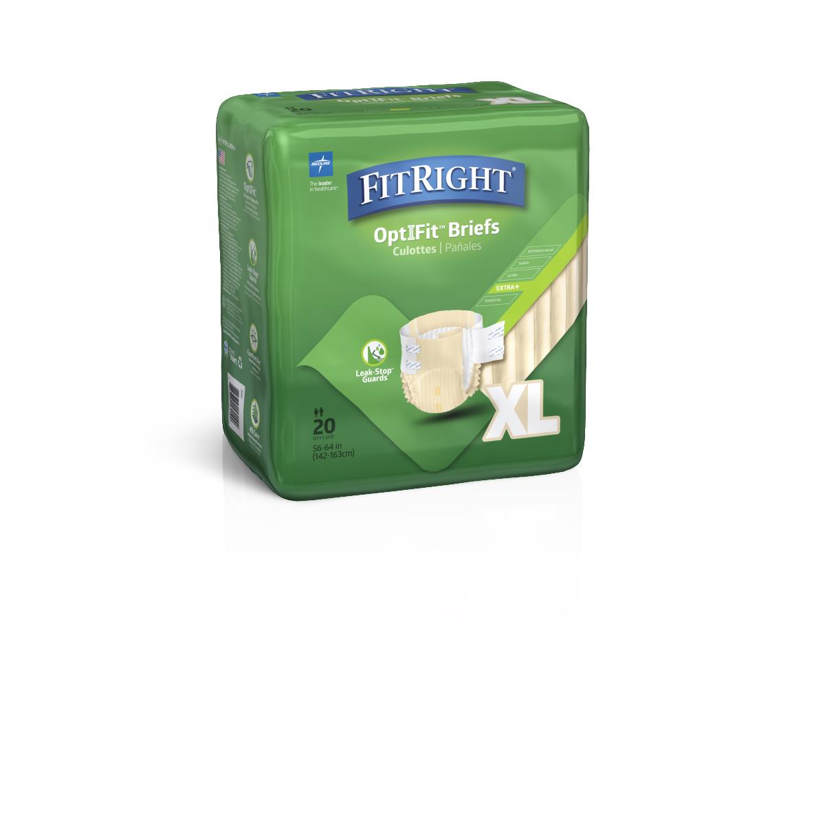 FitRight OptiFit Plus Incontinence Briefs