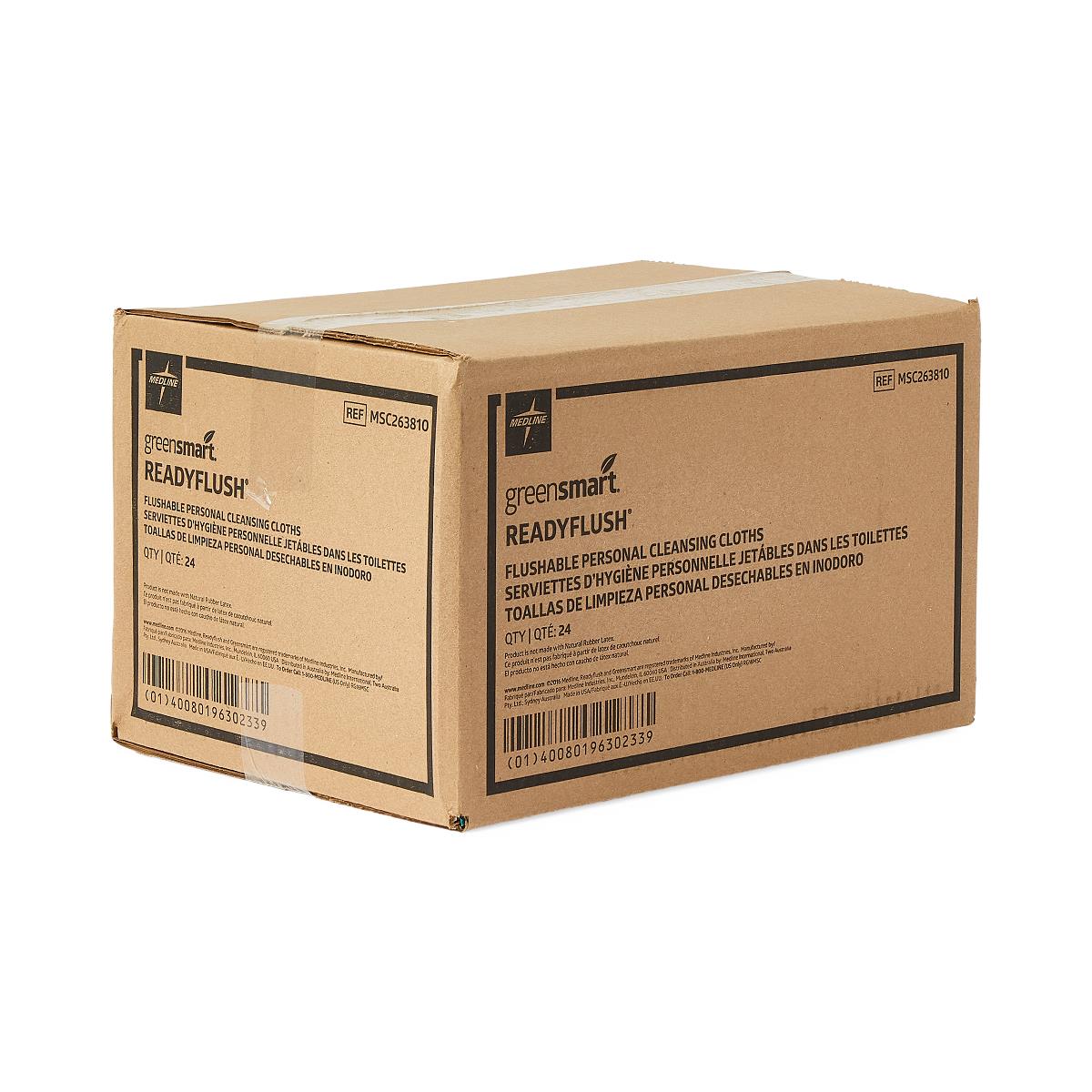 Readyflush Biodegradable Flushable Wipes Wipe Wet Scented 8 x 10" 24/pack